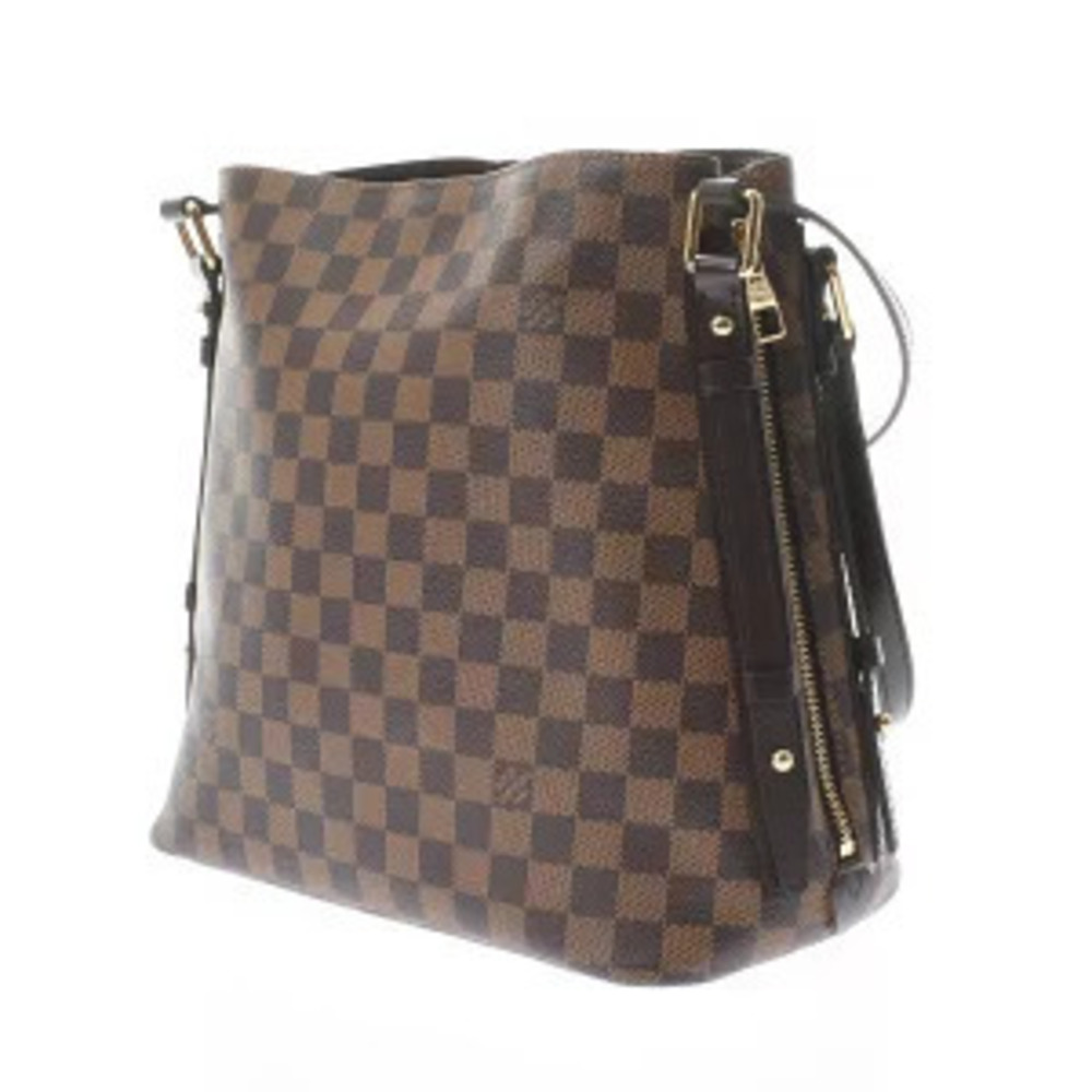 Louis Vuitton Damier Rivington Canvas Handbag Brown Cabas